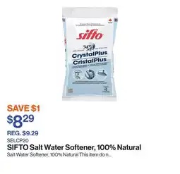 Patrick Morin Salt Water Softener, 100% Natural offer