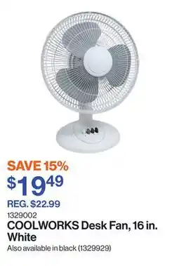 Patrick Morin Desk Fan, 16 in. White offer