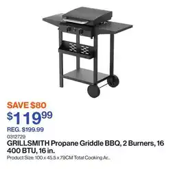 Patrick Morin Propane Griddle BBQ, 2 Burners, 16 400 BTU, 16 in offer