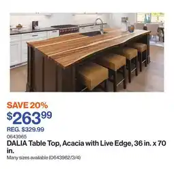 Patrick Morin Table Top, Acacia with Live Edge, 36 in. x 70 in offer