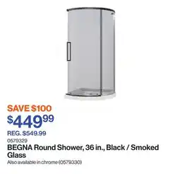 Patrick Morin BEGNA Round Shower, 36 in., Black / Smoked Glass offer