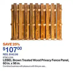 Patrick Morin Brown Treated Wood Privacy Fence Panel, 60 in. x 96 in offer