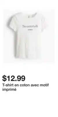 H&M T-shirt en coton avec motif imprimé offer