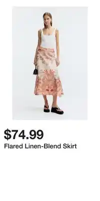 H&M Flared Linen-Blend Skirt offer