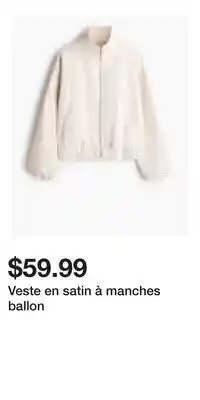 H&M Veste en satin à manches ballon offer