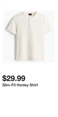 H&M Slim-Fit Henley Shirt offer