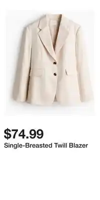 H&M Single-Breasted Twill Blazer offer