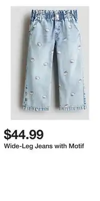 H&M Wide-Leg Jeans with Motif offer