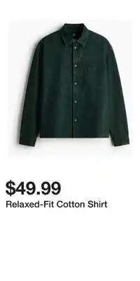 H&M Relaxed-Fit Cotton Shirt offer