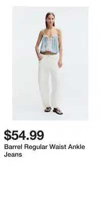 H&M Barrel Regular Waist Ankle Jeans offer