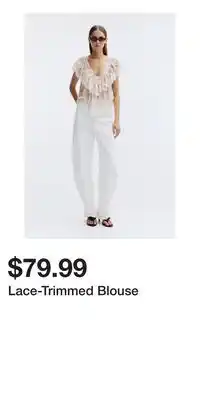 H&M Lace-Trimmed Blouse offer