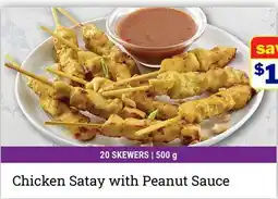 M & M Food Market Chicken Satay with Peanut Sauce offer