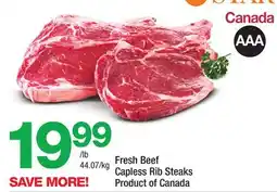 Highland Farms Fresh Beef Capless Rib Steaks offer
