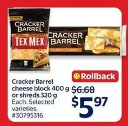 Walmart Cracker Barrel Cheese offer