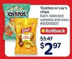 Walmart Tostitos or Lay's chips offer