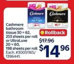 Walmart Cashmere Bathroom Tissue offer