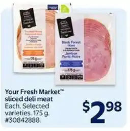 Walmart Your Fresh Market sliced deli meat offer