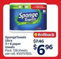 Walmart SpongeTowels Ultra offer