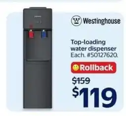 Walmart Westinghouse Top-loading Water Dispenser offer