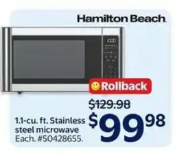 Walmart Hamilton Beach Microwave offer