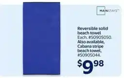 Walmart Reversible solid beach towel offer