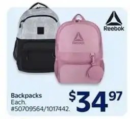 Walmart Reebok Backpacks offer