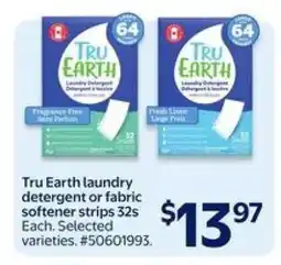 Walmart Tru Earth Laundry Detergent or Fabric Softener Strips offer