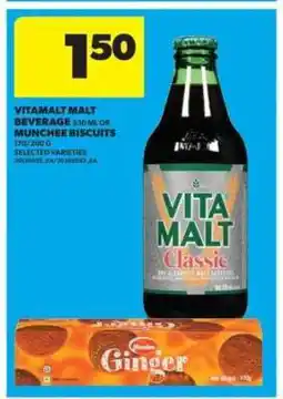 Real Canadian Superstore Vitamalt Malt Beverage or Munchee Biscuits offer