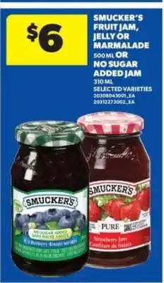 Real Canadian Superstore SMUCKER'S FRUIT JAM, JELLY OR MARMALADE offer