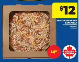 Real Canadian Superstore In-Store Take and Bake Pizza offer
