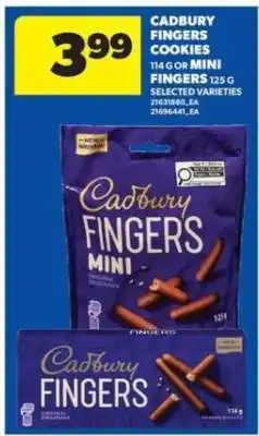 Real Canadian Superstore Cadbury Fingers Cookies offer