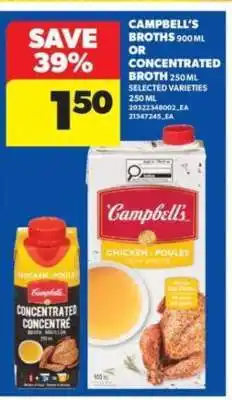 Real Canadian Superstore Campbell's Broths or Concentrated Broth offer