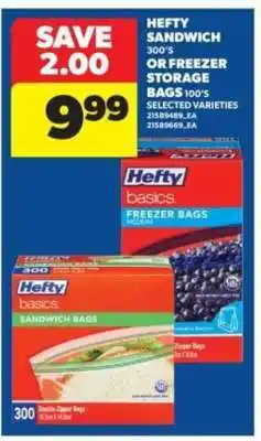 Real Canadian Superstore Hefty Sandwich or Freezer Storage Bags offer