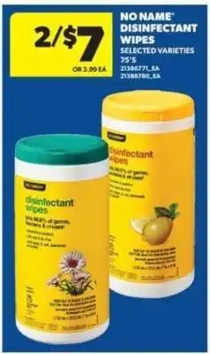 Real Canadian Superstore NO NAME DISINFECTANT WIPES offer