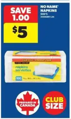 Real Canadian Superstore No Name Napkins offer