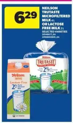 Real Canadian Superstore Neilson Trutaste Microfiltered Milk 4L or Lactose Free Milk 2L offer