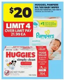 Real Canadian Superstore Huggies, Pampers 9x/10x Baby Wipes offer