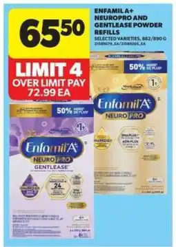 Real Canadian Superstore Enfamil A+ NeuroPro and Gentlease Powder Refills offer