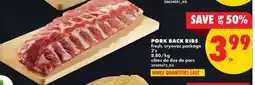 No Frills PORK BACK RIBS offer