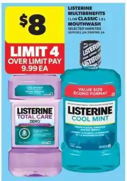 Real Canadian Superstore Listerine Multibenefits Mouthwash offer