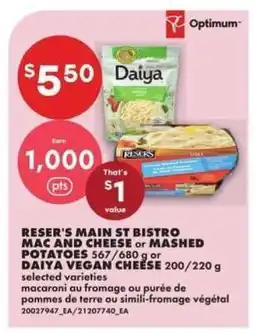 No Frills RESER'S MAIN ST BISTRO MAC AND CHEESE or MASHED POTATOES / DAIYA VEGAN CHEESE offer