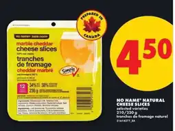 No Frills NO NAME NATURAL CHEESE SLICES offer