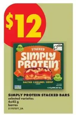 No Frills SIMPLY PROTEIN STACKED BARS offer