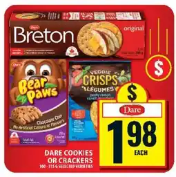 Food Basics DARE COOKIES or CRACKERS offer