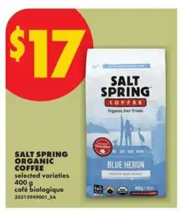No Frills Salt Spring Organic Coffee offer