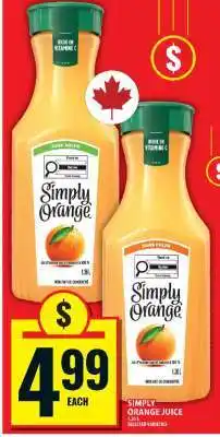 Food Basics Simply Orange Juice offer