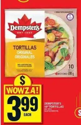 Food Basics DEMPSTER’S 10” TORTILLAS offer