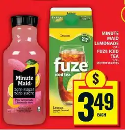 Food Basics Minute Maid Lemonade / Fuze Iced Tea offer