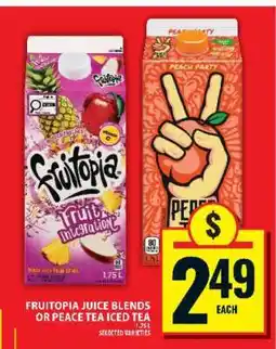 Food Basics Fruitopia Juice Blends or Peace Tea Iced Tea offer