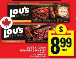 Food Basics LOU’S KITCHEN BBQ PORK BACK RIBS offer